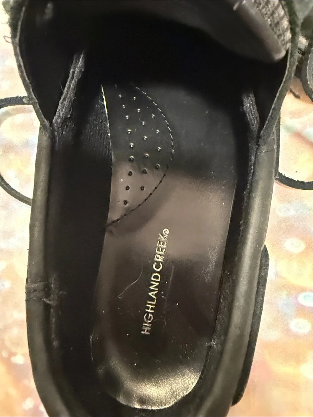 Highland Creek black  Lace-Up Moccasin Flats for Women 8m